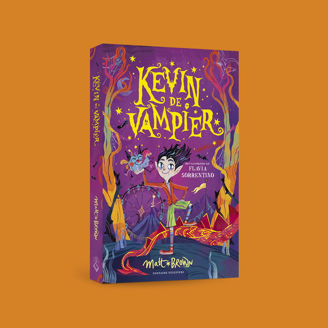 Boekomslag 'Kevin de vampier'